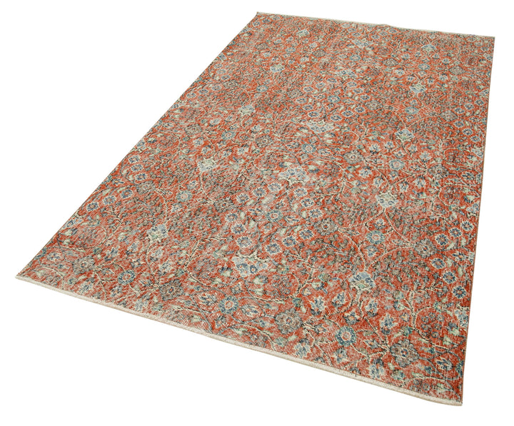 5x8 Red Overdyed Rug - 37458