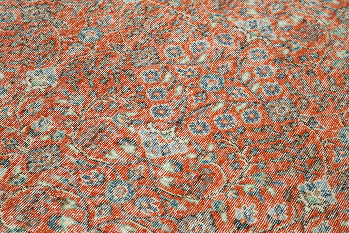 5x8 Red Overdyed Rug - 37458