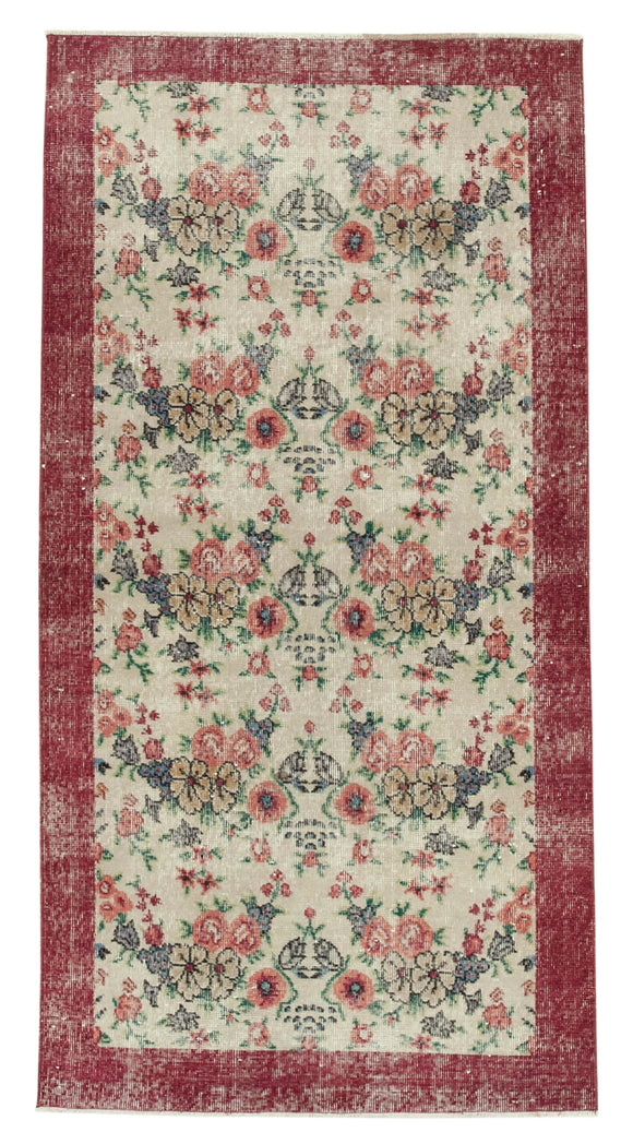 3x7 Beige Overdyed Rug - 37467
