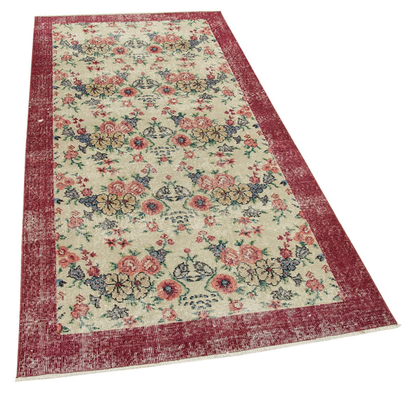 3x7 Beige Overdyed Rug - 37467