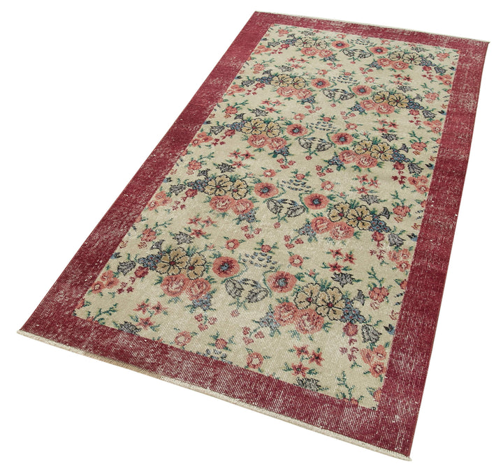 3x7 Beige Overdyed Rug - 37467