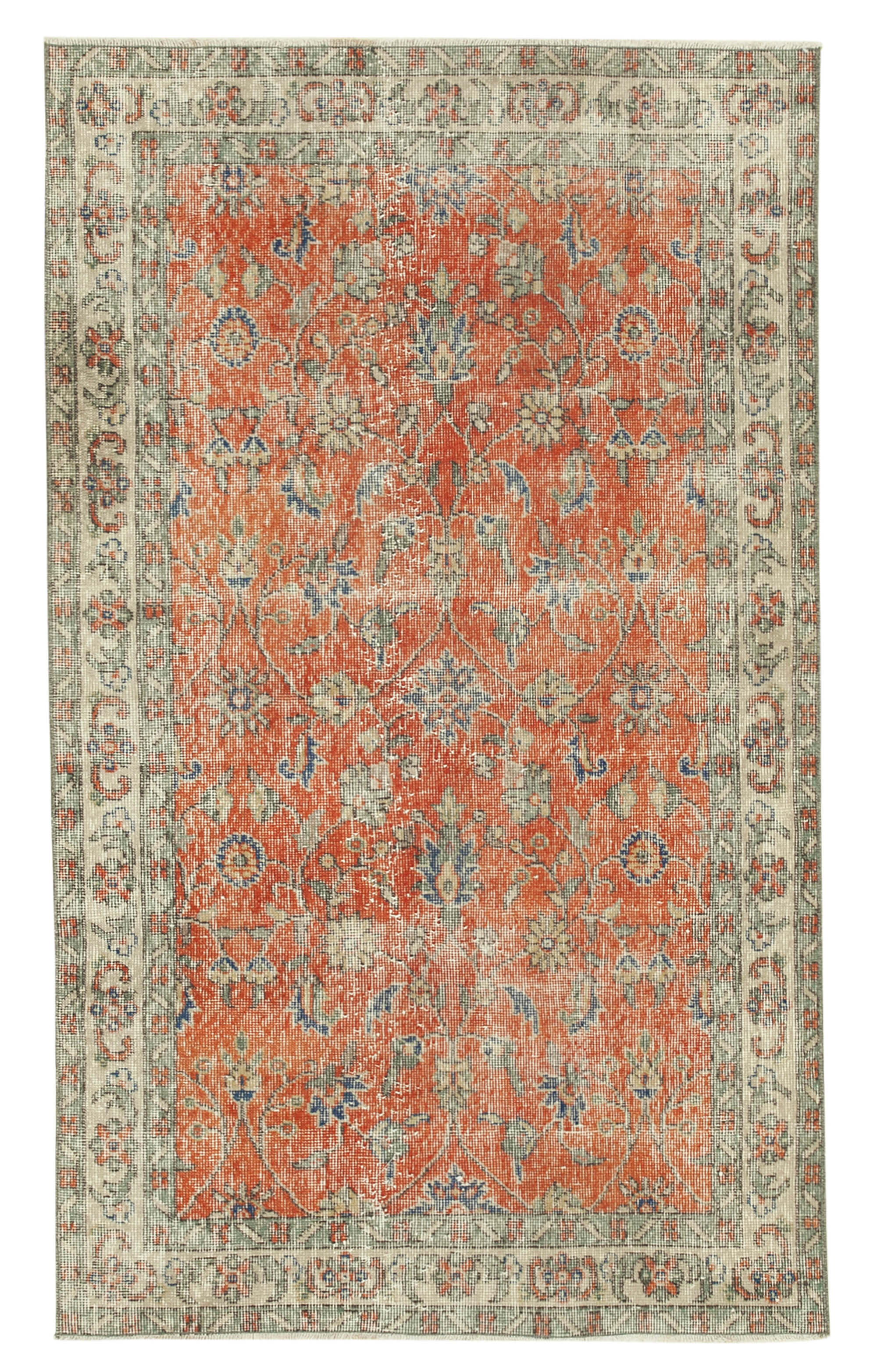 4x6 Red Overdyed Rug - 37469