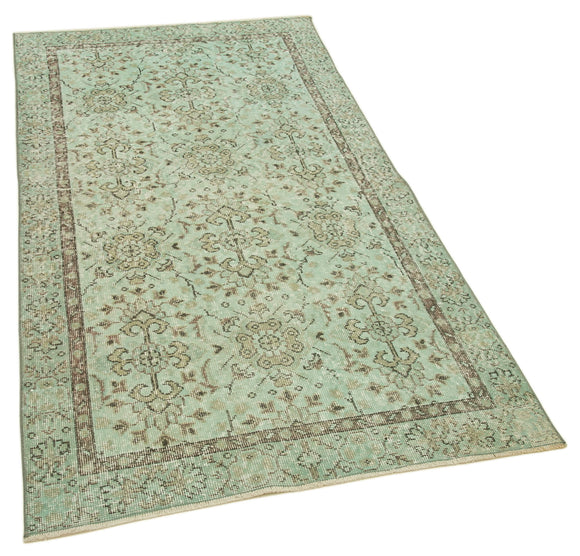 3x6 Green Overdyed Rug - 37487