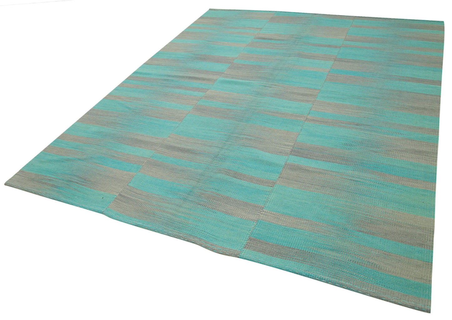 7x9 Turquoise Contemporary Kilim Rug - 37509