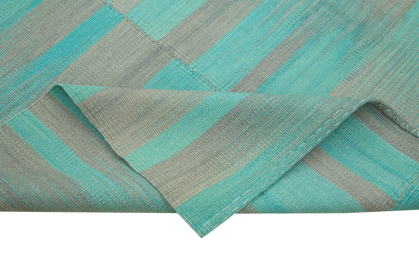 7x9 Turquoise Contemporary Kilim Rug - 37509