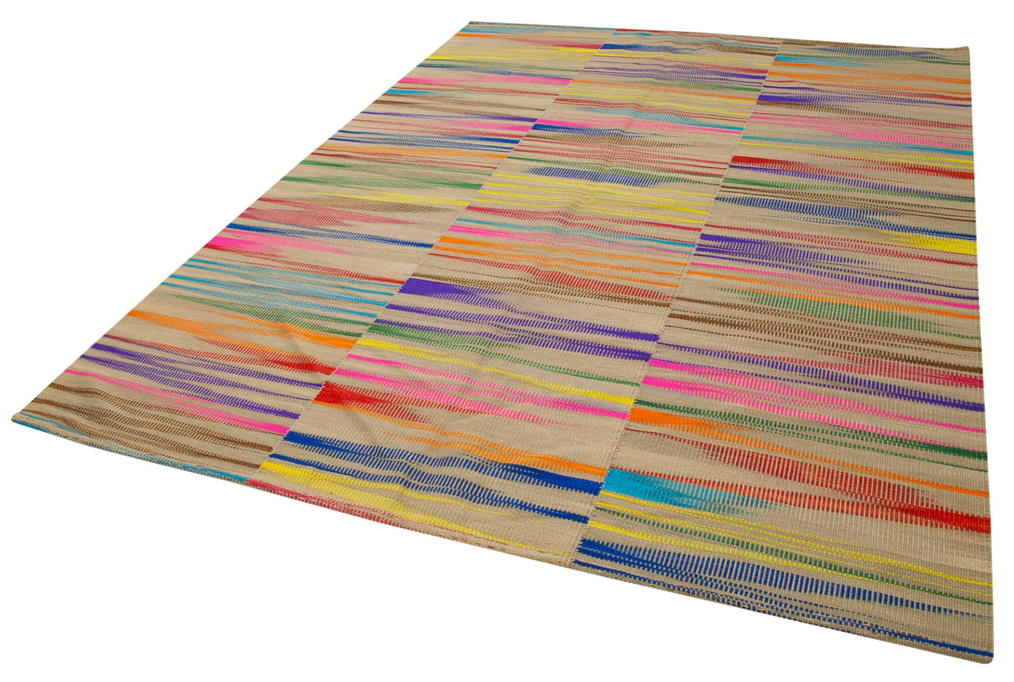 7x9 Multicolor Contemporary Kilim Rug - 37510