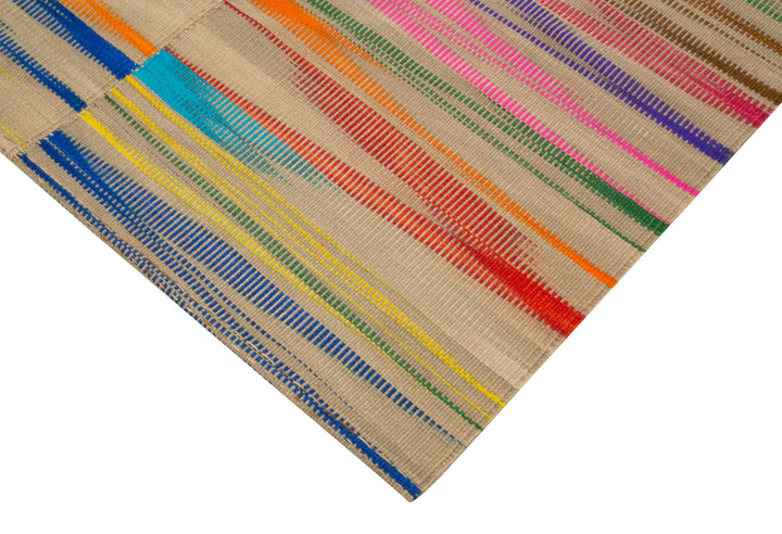 7x9 Multicolor Contemporary Kilim Rug - 37510