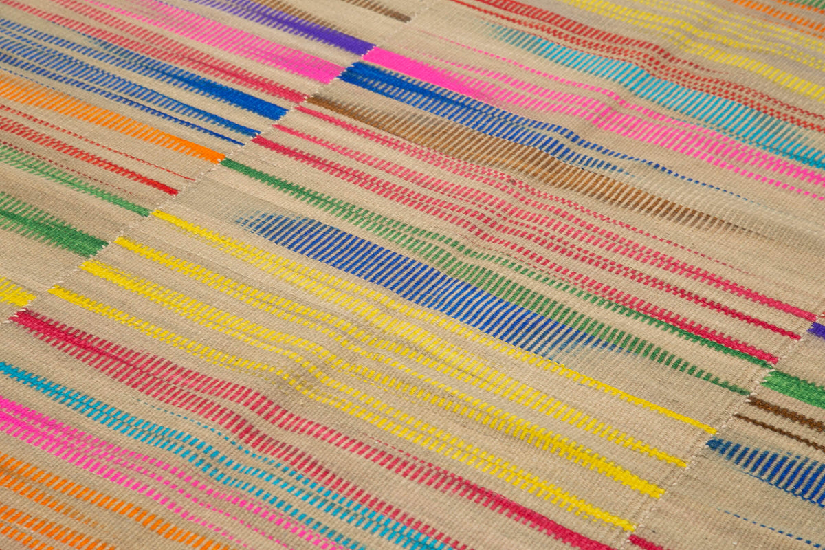 7x9 Multicolor Contemporary Kilim Rug - 37510