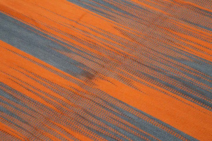 6x8 Orange Contemporary Kilim Rug - 37512