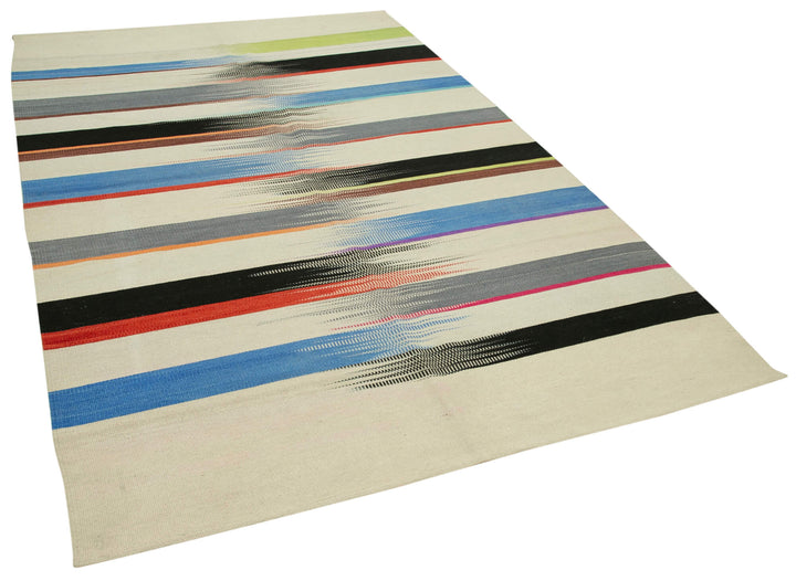 6x9 Multicolor Contemporary Kilim Rug - 37514