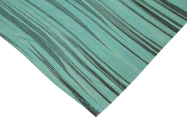 6x9 Turquoise Contemporary Kilim Rug - 37519