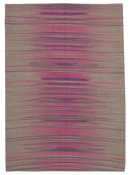 6x8 Brown Contemporary Kilim Rug - 37524