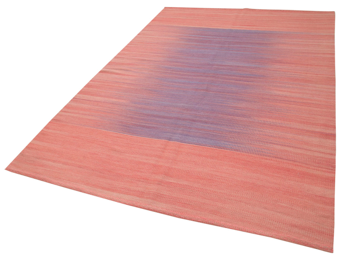 6x9 Pink Contemporary Kilim Rug - 37525