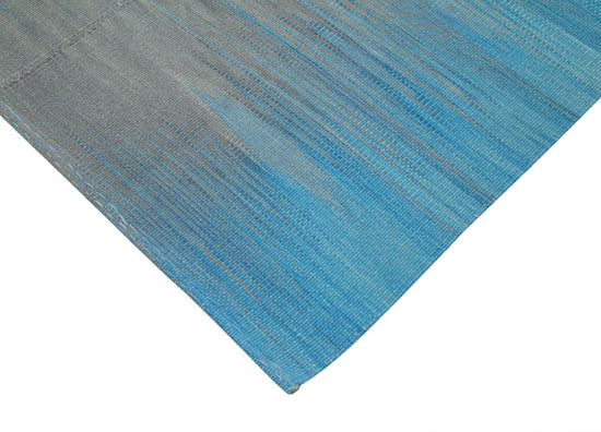 7x10 Blue Contemporary Kilim Rug - 37530