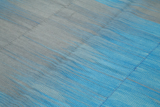 7x10 Blue Contemporary Kilim Rug - 37530