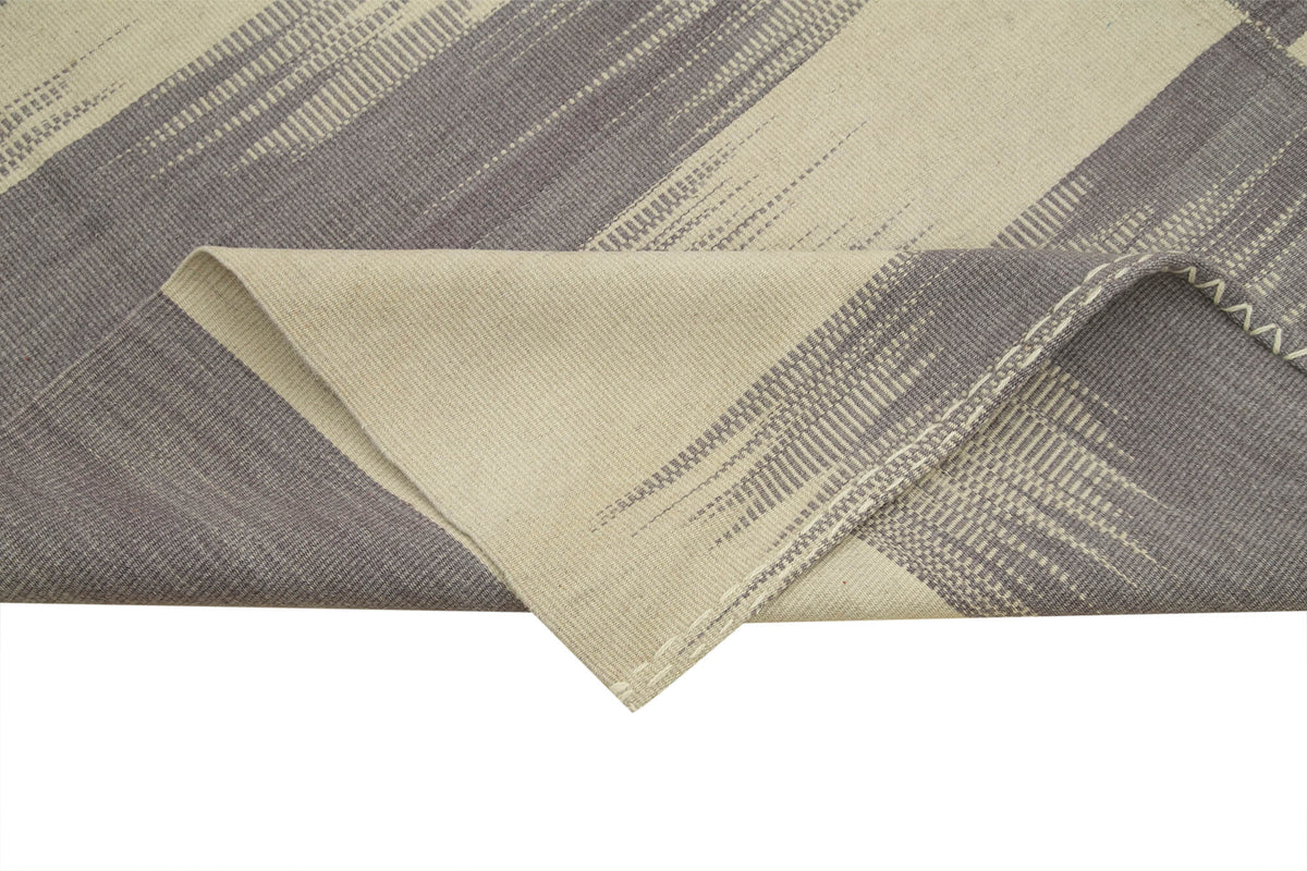 7x9 Beige Contemporary Kilim Rug - 37533