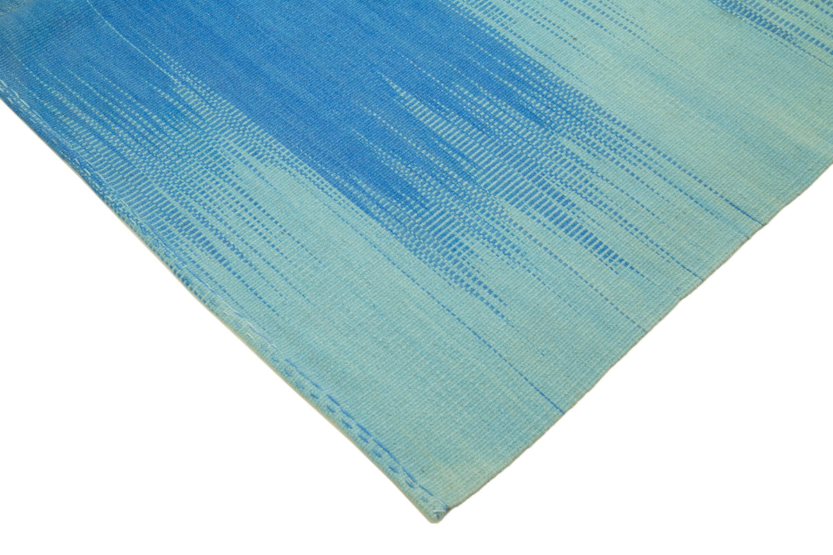 7x8 Blue Contemporary Kilim Rug - 37544