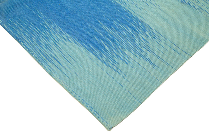 7x8 Blue Contemporary Kilim Rug - 37544