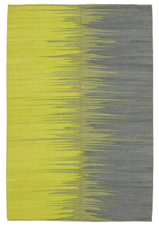 6x9 Grey Contemporary Kilim Rug - 37548