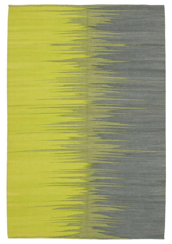 6x9 Grey Contemporary Kilim Rug - 37548