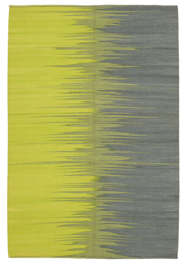 6x9 Grey Contemporary Kilim Rug - 37548