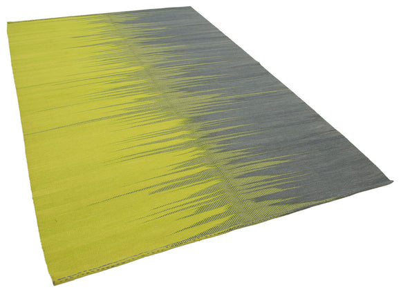 6x9 Grey Contemporary Kilim Rug - 37548