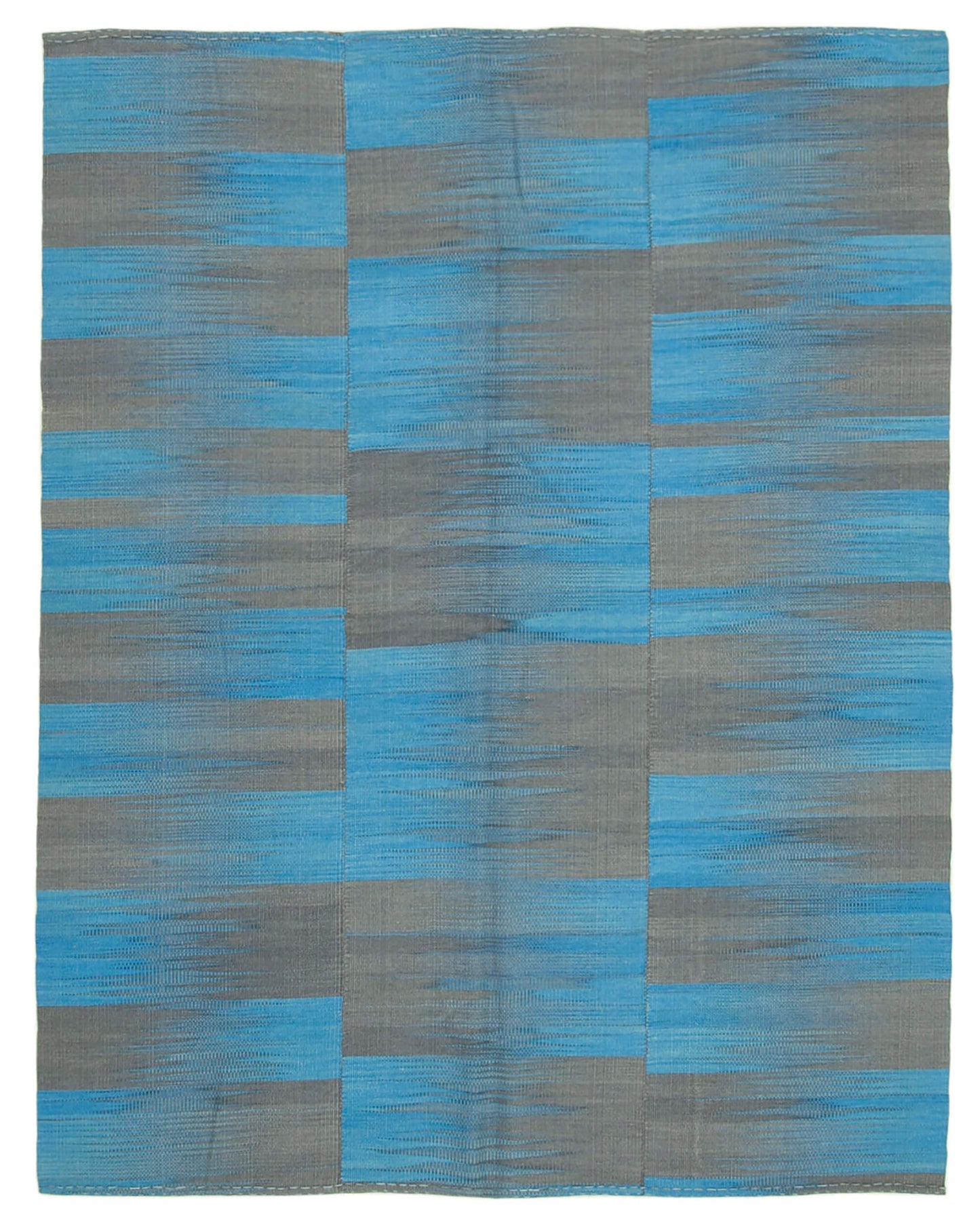 7x9 Blue Contemporary Kilim Rug - 37549