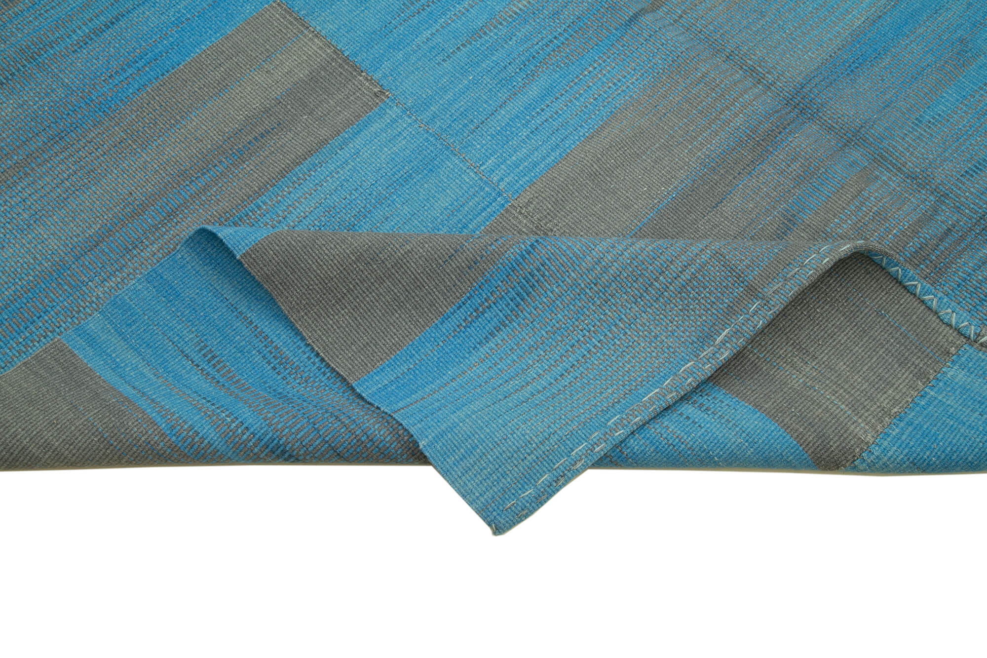 7x9 Blue Contemporary Kilim Rug - 37549