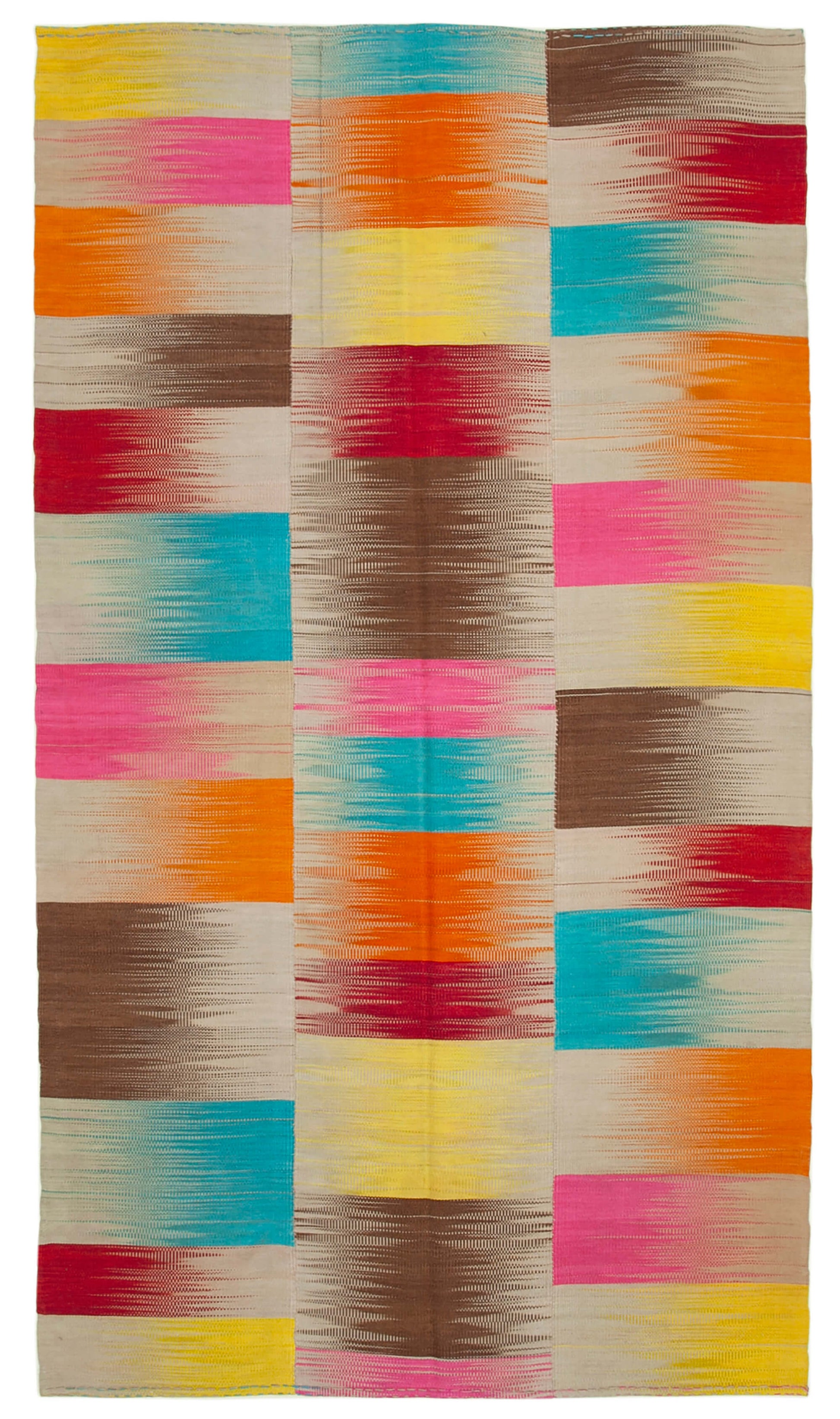 6x12 Multicolor Contemporary Kilim Rug - 37550