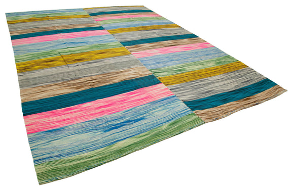 10x13 Multicolor Contemporary Kilim Rug - 37554
