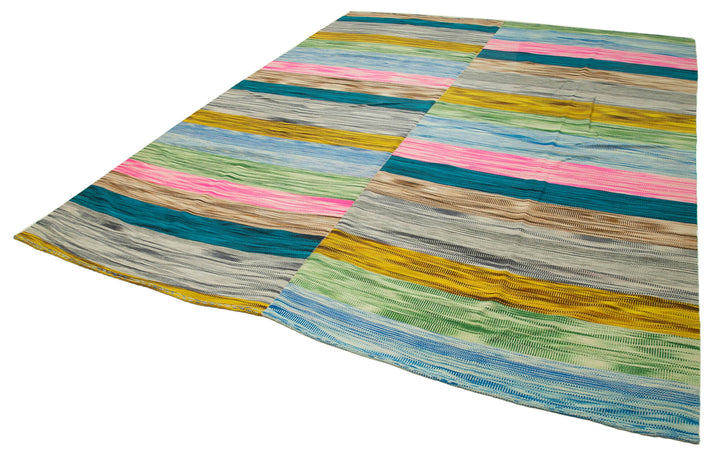 10x13 Multicolor Contemporary Kilim Rug - 37554