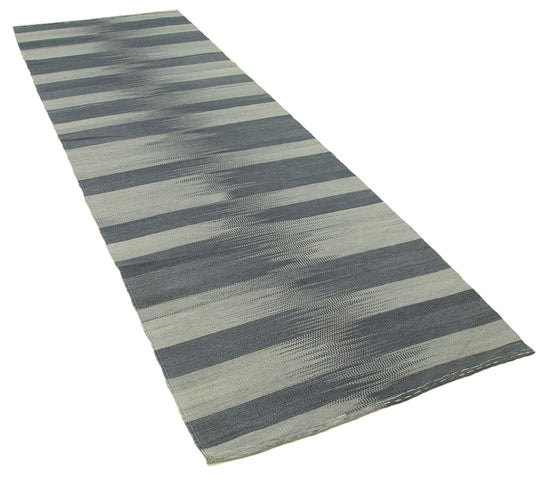 3x10 Grey Contemporary Kilim Rug - 37555