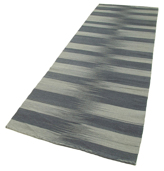 3x10 Grey Contemporary Kilim Rug - 37555