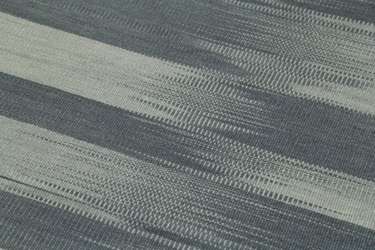 3x10 Grey Contemporary Kilim Rug - 37555