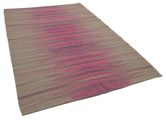6x8 Purple Contemporary Kilim Rug - 37557