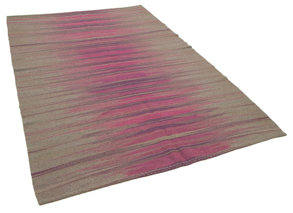 6x8 Purple Contemporary Kilim Rug - 37557