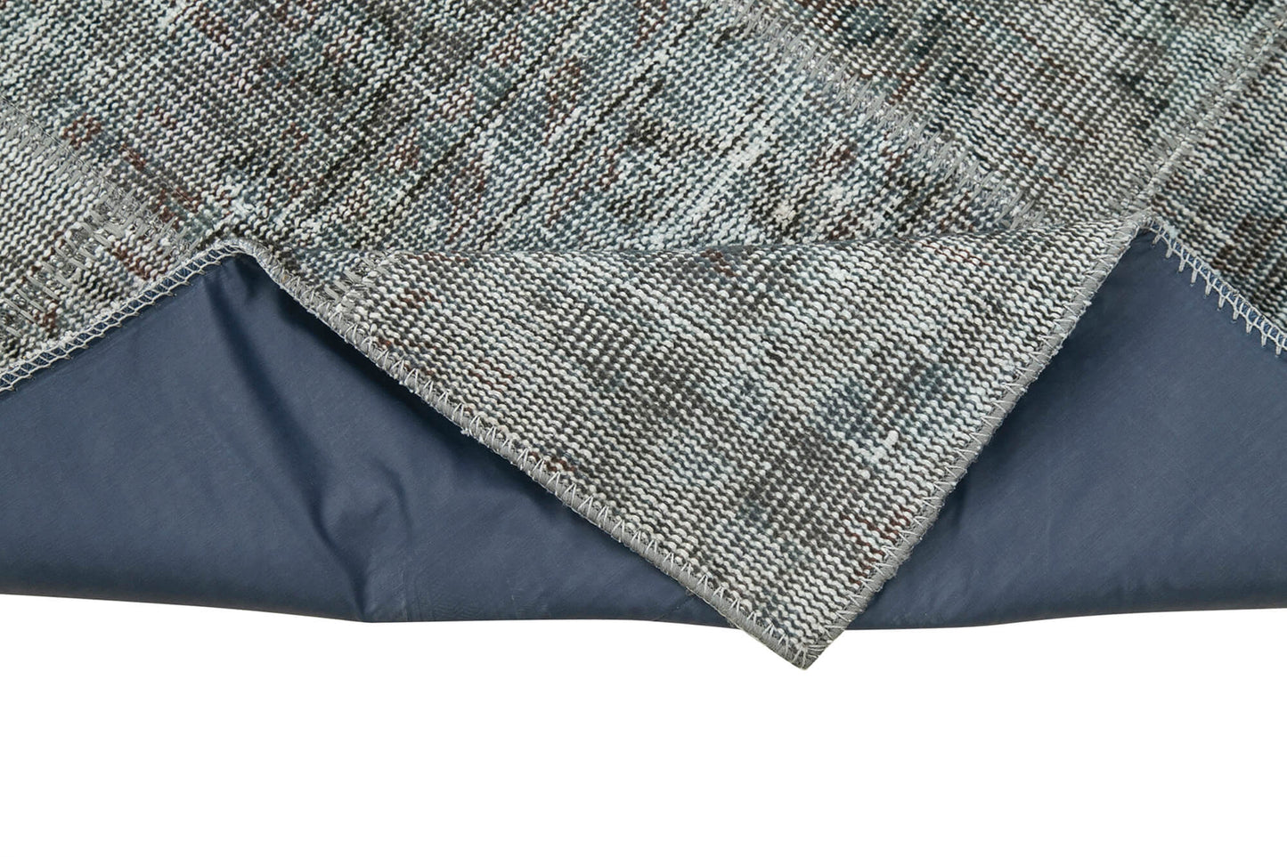 3x8 Grey Patchwork Runner Rug - 37632