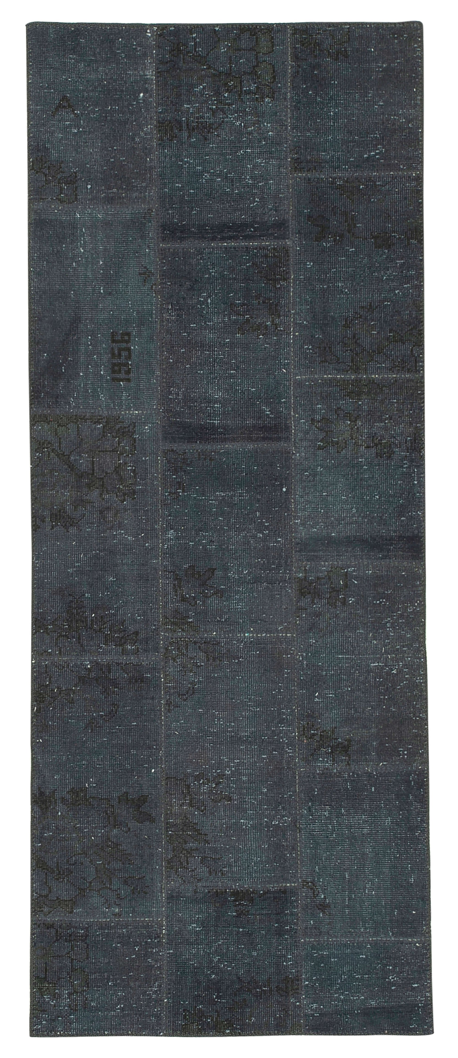 3x7 Grey Patchwork Runner Rug - 37634