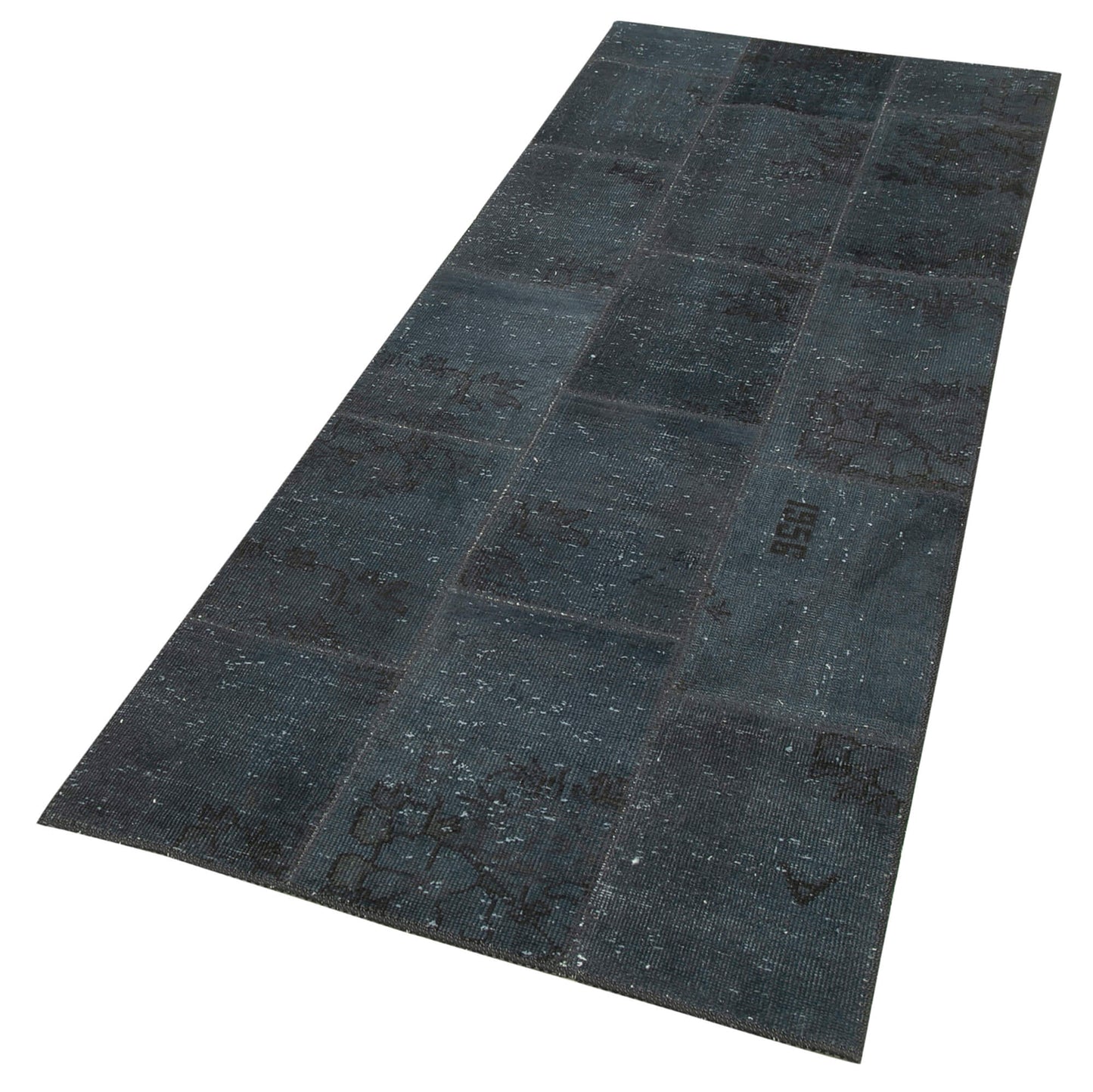 3x7 Grey Patchwork Runner Rug - 37634