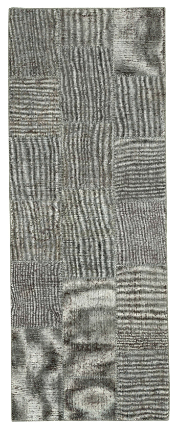 3x7 Grey Patchwork Runner Rug - 37637
