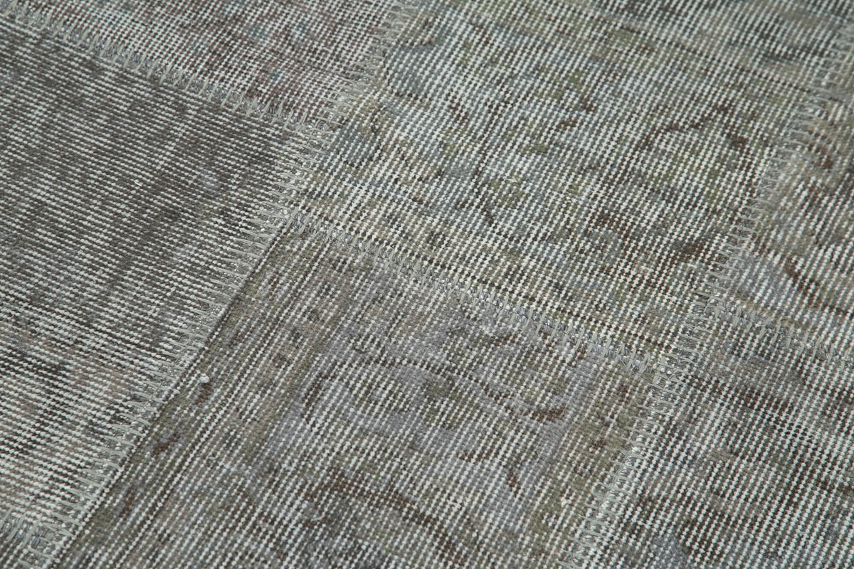 3x7 Grey Patchwork Runner Rug - 37637