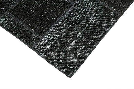 3x9 Black Patchwork Runner Rug - 37638