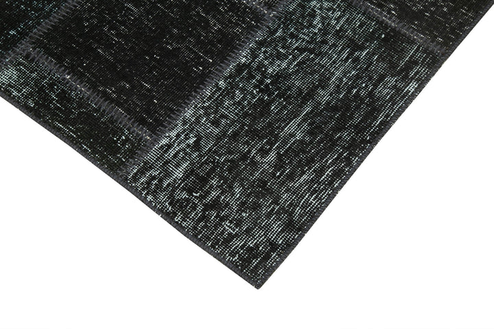 3x9 Black Patchwork Runner Rug - 37638