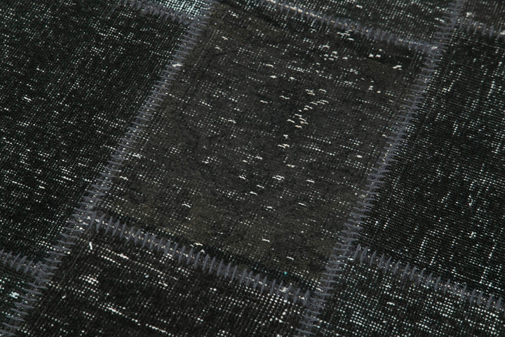 3x9 Black Patchwork Runner Rug - 37638