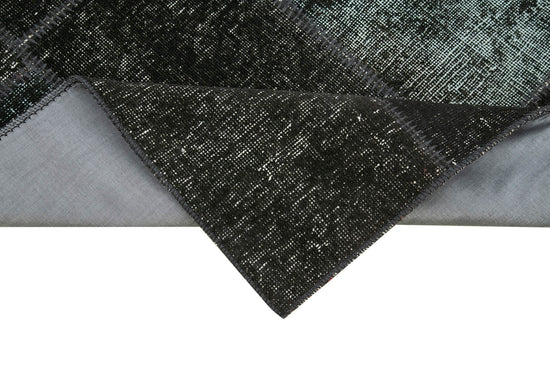 3x9 Black Patchwork Runner Rug - 37638