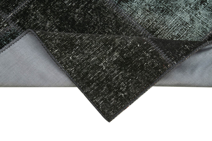 3x9 Black Patchwork Runner Rug - 37638