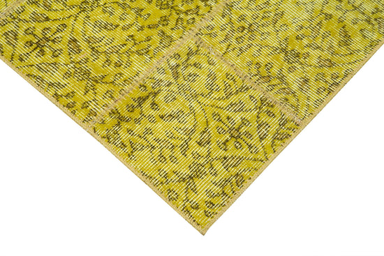 3x9 Yellow Patchwork Runner Rug - 37641