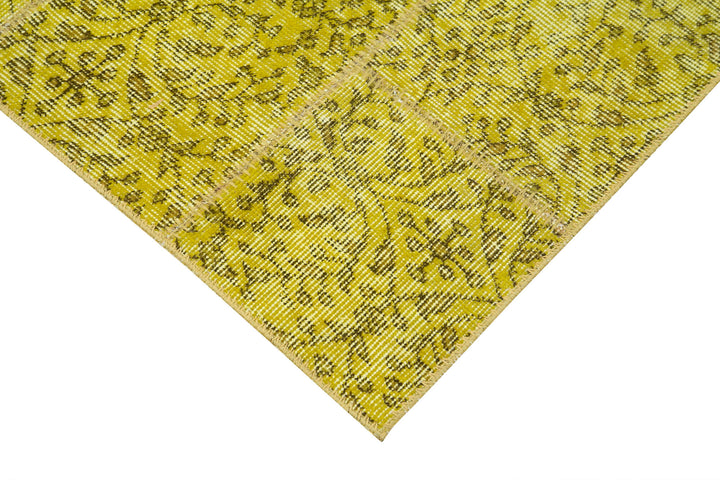3x9 Yellow Patchwork Runner Rug - 37641