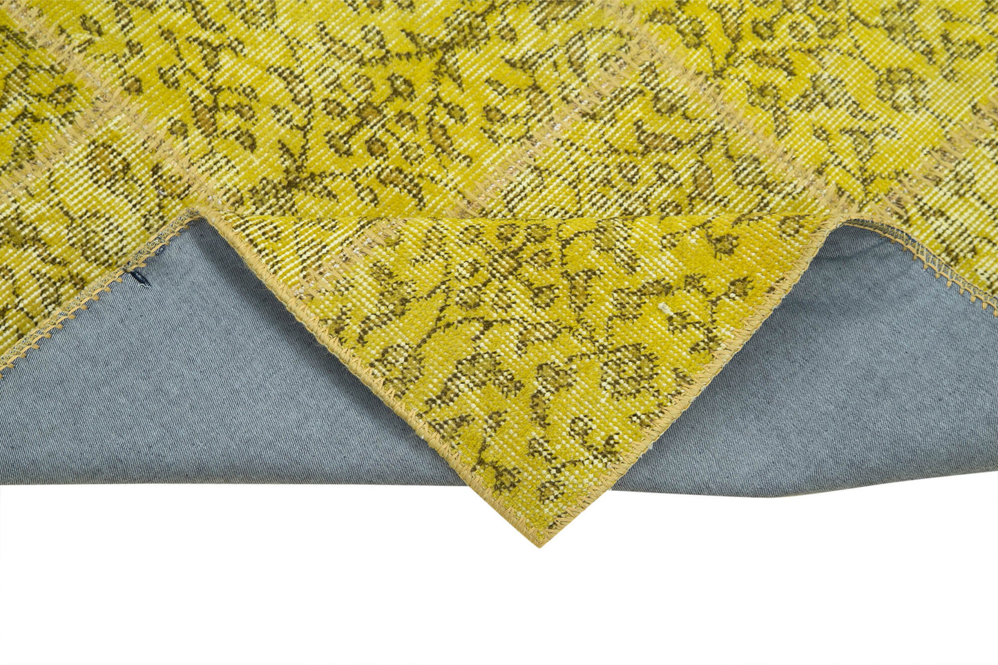 3x9 Yellow Patchwork Runner Rug - 37641