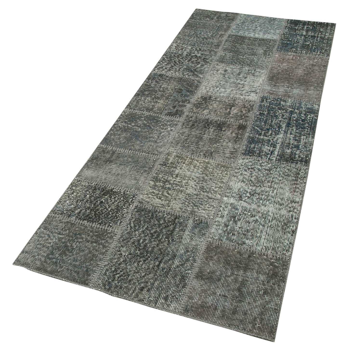 3x7 Grey Patchwork Runner Rug - 37643